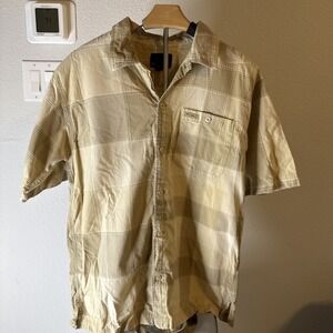 FUBU Men's Checked Short Sleeve Button Up Shirt Size XL